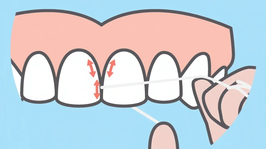 как правильно чистить зубы зубной нитью